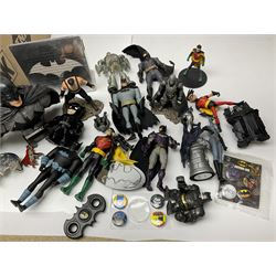 Large group of predominantly DC Batman and Justice League boxed and loose toys and collectables, in two boxes