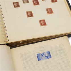 Great British, Commonwealth and Empire stamps, including Queen Victoria penny black with red MX cancel, imperf and perf penny reds, British Honduras, British Solomon Islands, Swaziland, Nyasaland, Mauritius, Malta, Gold Coast, Sarawak, St Vincent, Dominica etc, housed in various albums and loose