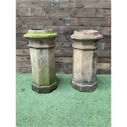 Pair of octagonal terracotta chimney pots  - THIS LOT IS TO BE COLLECTED BY APPOINTMENT FROM DUGGLEBY STORAGE, GREAT HILL, EASTFIELD, SCARBOROUGH, YO11 3TX
