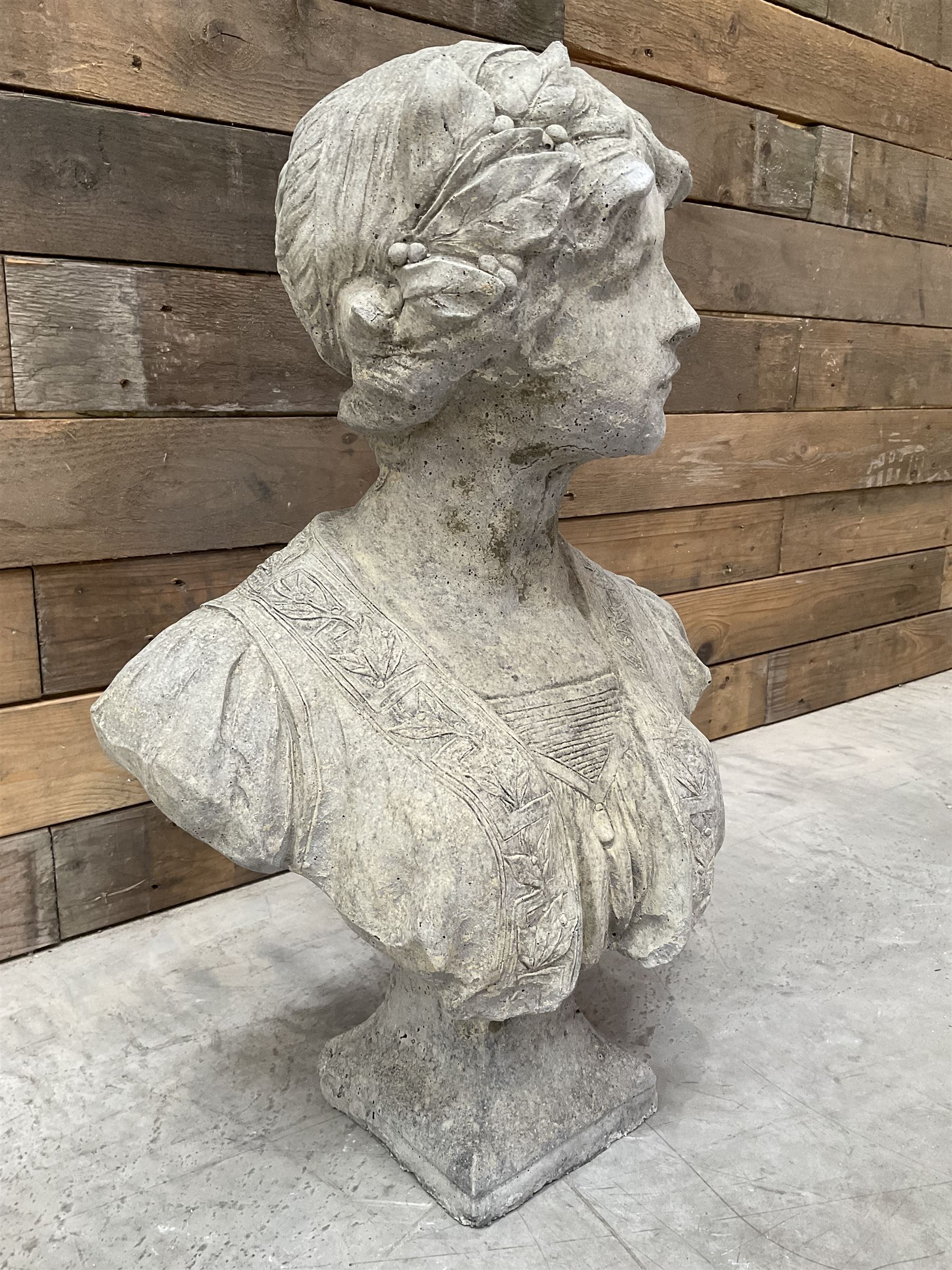 Victorian design cast bust depicting Marie-Anne