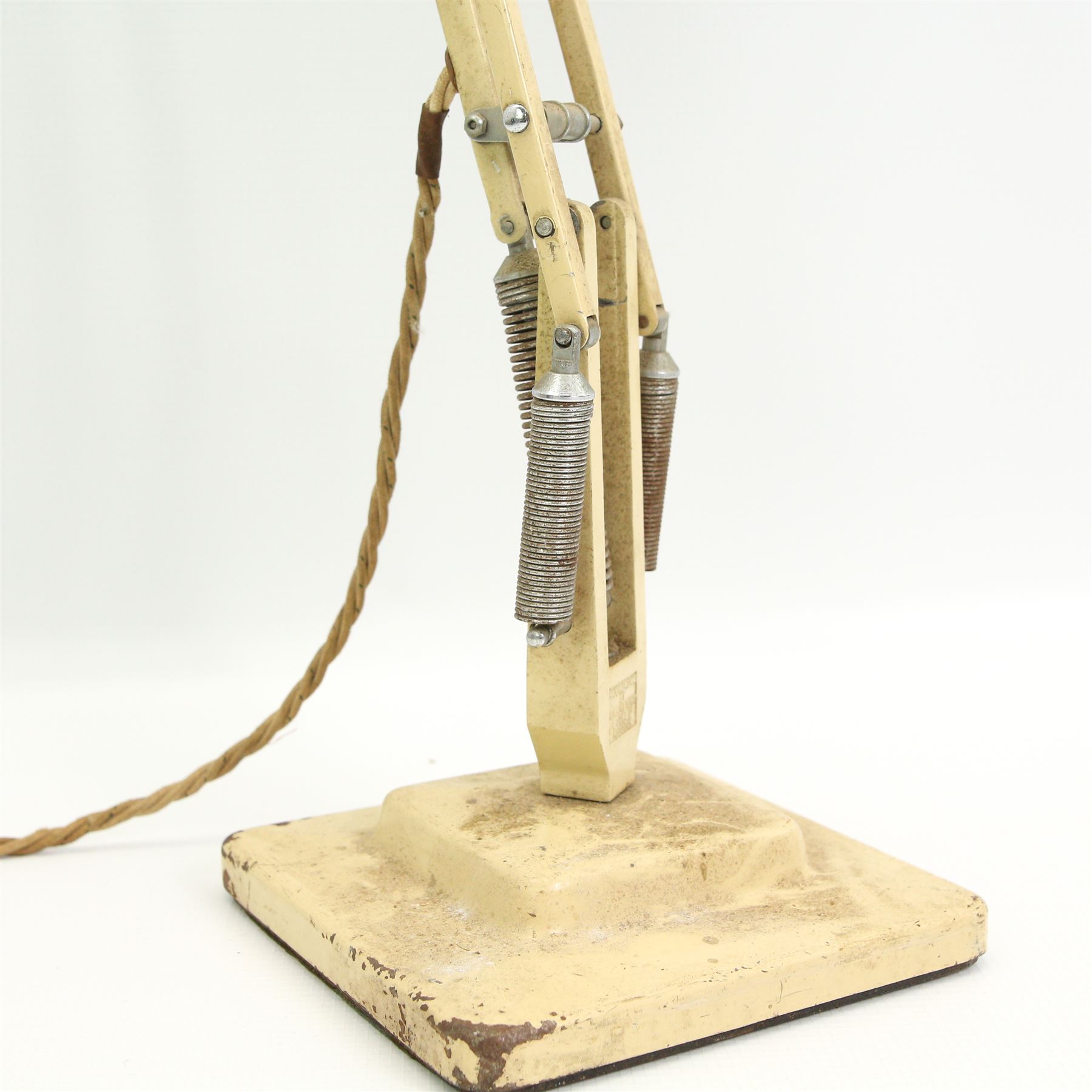 Herbert Terry, cream painted anglepoise lamp 