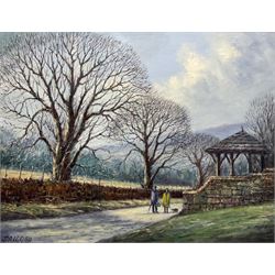 Jack Rigg (British 1927-2023): 'Winter Day Near Rylstone - Yorkshire Dales', oil on canvas board signed and dated 1990, titled verso 34cm x 45cm