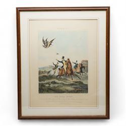 After Francis Calcraft Turner (British 1746-1846): 'Hawking' - 'Departure' 'Rendezvous' 'Fatal Stoop' and 'Disgorging', set four 19th century hand-coloured engravings by R G Reeve, pub. by I W Laird, London 1837-1839, 52cm x 43cm (4)