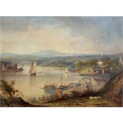 Peter de Wint OWS (British 1784-1849): Tranquil Harbour Scene, watercolour unsigned 36cm x 48cm