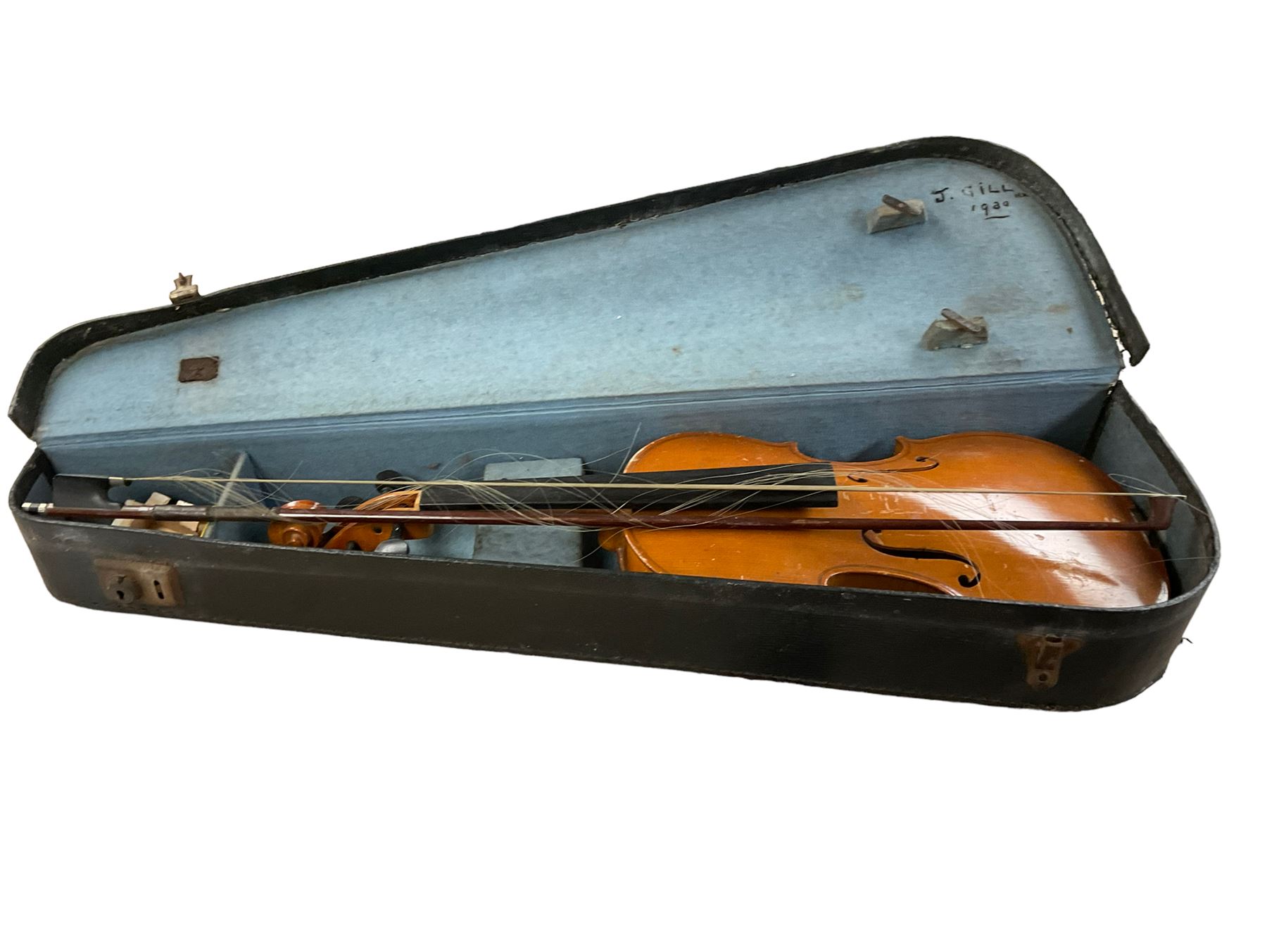 Early 20th Czechoslovakian violin, copy of a Stradivarius, L58cm