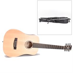 Cort Earth Mini acoustic guitar with stand and case, guitar L85cm