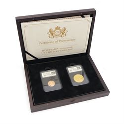 Queen Elizabeth II United Kingdom 'DateStamp 01/01/2016 UK Two Coin Gold Set' comprising 2...