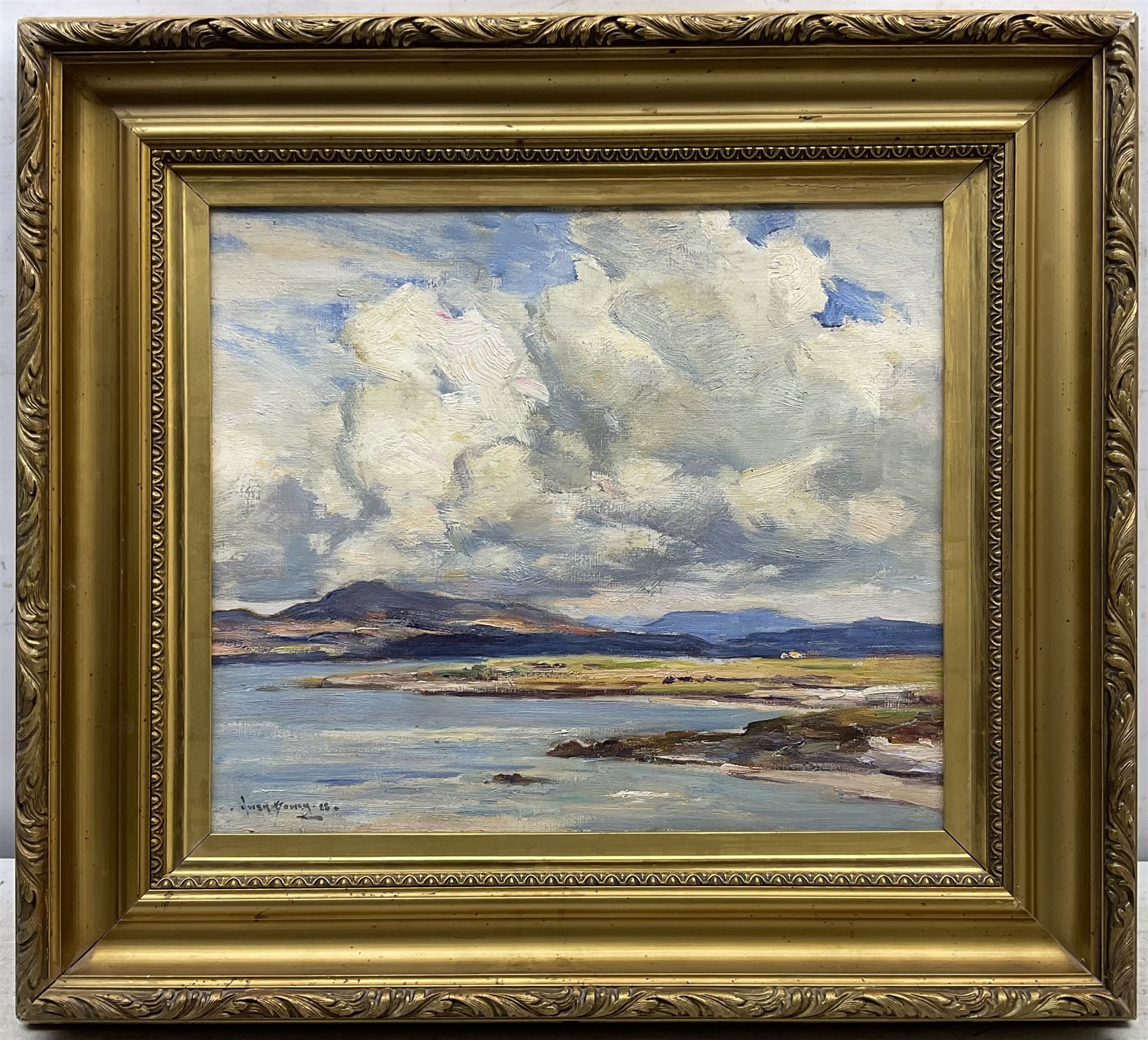 Owen Bowen (Staithes Group 1873-1967): On the West Coast of Scotland, oil on canvas signed and dated '28, 30cm x 34cm