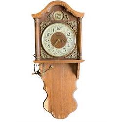 Two wall clock cases and two 20th century wall clocks