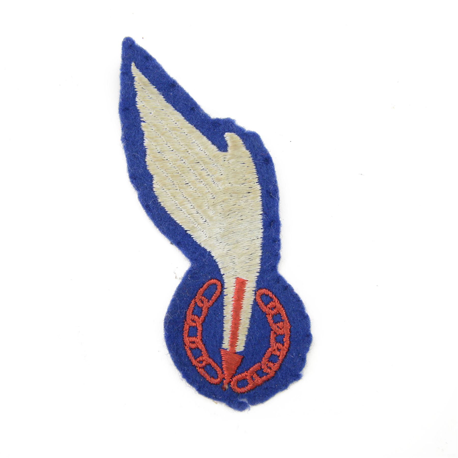 WWII Special Allied Airborne Reconnaissance Force (SAARF) Parachute Jump Wing, extremely rare example of the embroidered jump wing, H10cm

The SAARF was set up by the Supreme Headquarters Allied Expeditionary Force (SHAEF) in February 1945. The SAARF was made up of 120 French, 96 British, 30 Belgian and 18 Polish personnel, The unit was only involved in one Airborne drop before the unit was disbanded on 1st July 1945