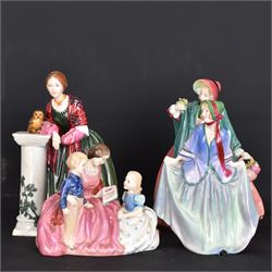 Four Royal Doulton figures, comprising Florence Nightingale HN3144, The Bedtime Story HN2059, Lady Charmain HN1949 and Sweet Anne HN1315 