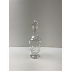 Orrefors glass decanter, singed to base, together with two Waterford cut crystal decanters, tallest H34cm