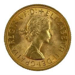 Queen Elizabeth II 1958 gold full sovereign coin