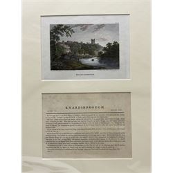 Francis Nicholson (British 1753-1844): Whitby, Knaresborough, Ripon, Aysgill Force, et al., collection of early 19th century engravings and lithographs, each mounted and housed in a bespoke folder