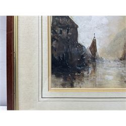 Richard Marshall (British 1944-2006): Fishing Boats in Staithes Beck and Whitby Harbour, pair watercolours heightened in white signed 14cm x 20cm (2)