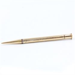 9ct gold 'The Mascot' propelling pencil, hallmarked