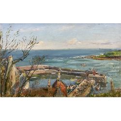 William Arthur Laurie Carrick (Scottish 1879-1964): View over Stonehaven Harbour, oil on b...