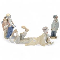 Three Lladro figures, comprising Clown no 4618, Pals Forever no 7686 and Circus Sam no 547...