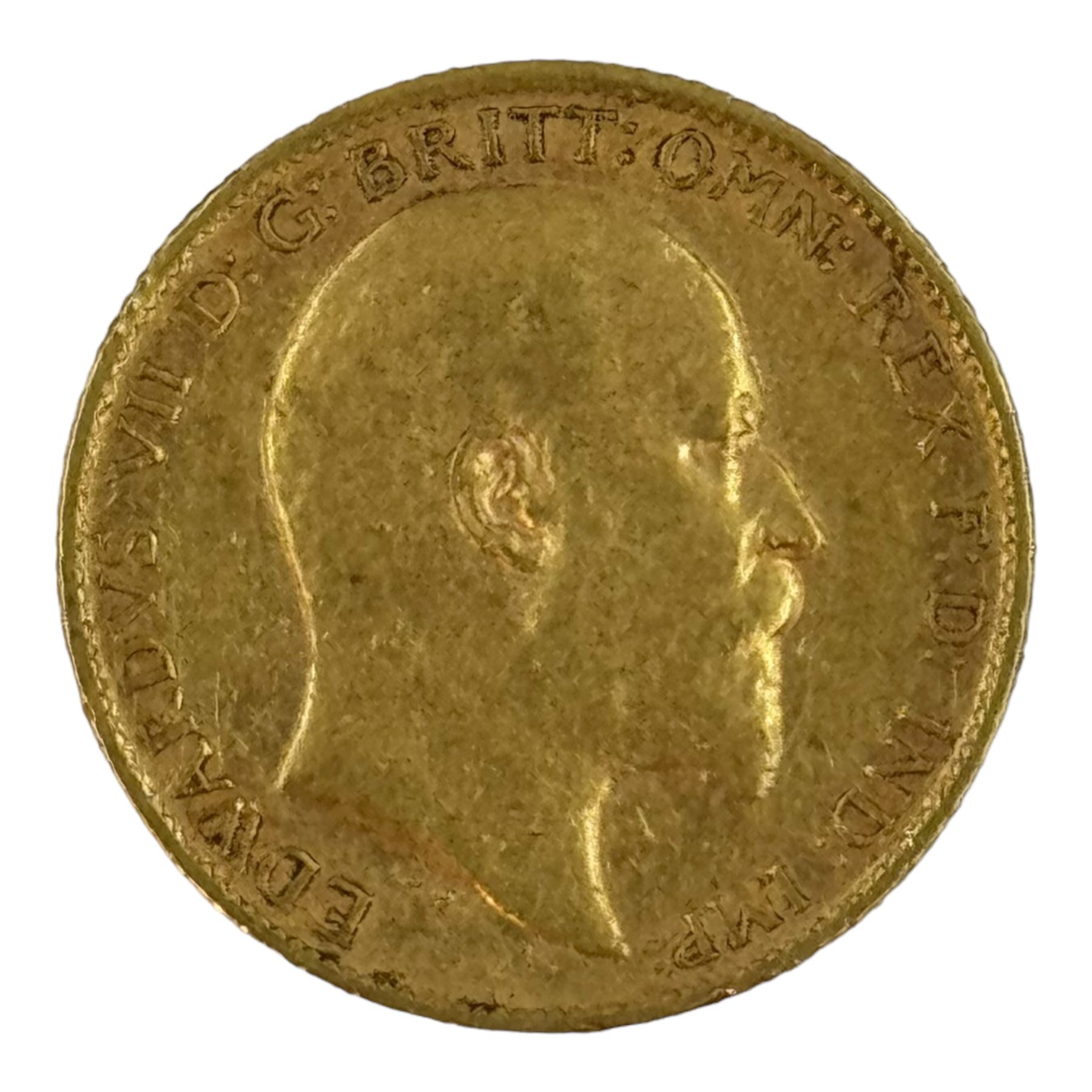 King Edward VII 1910 gold half sovereign coin