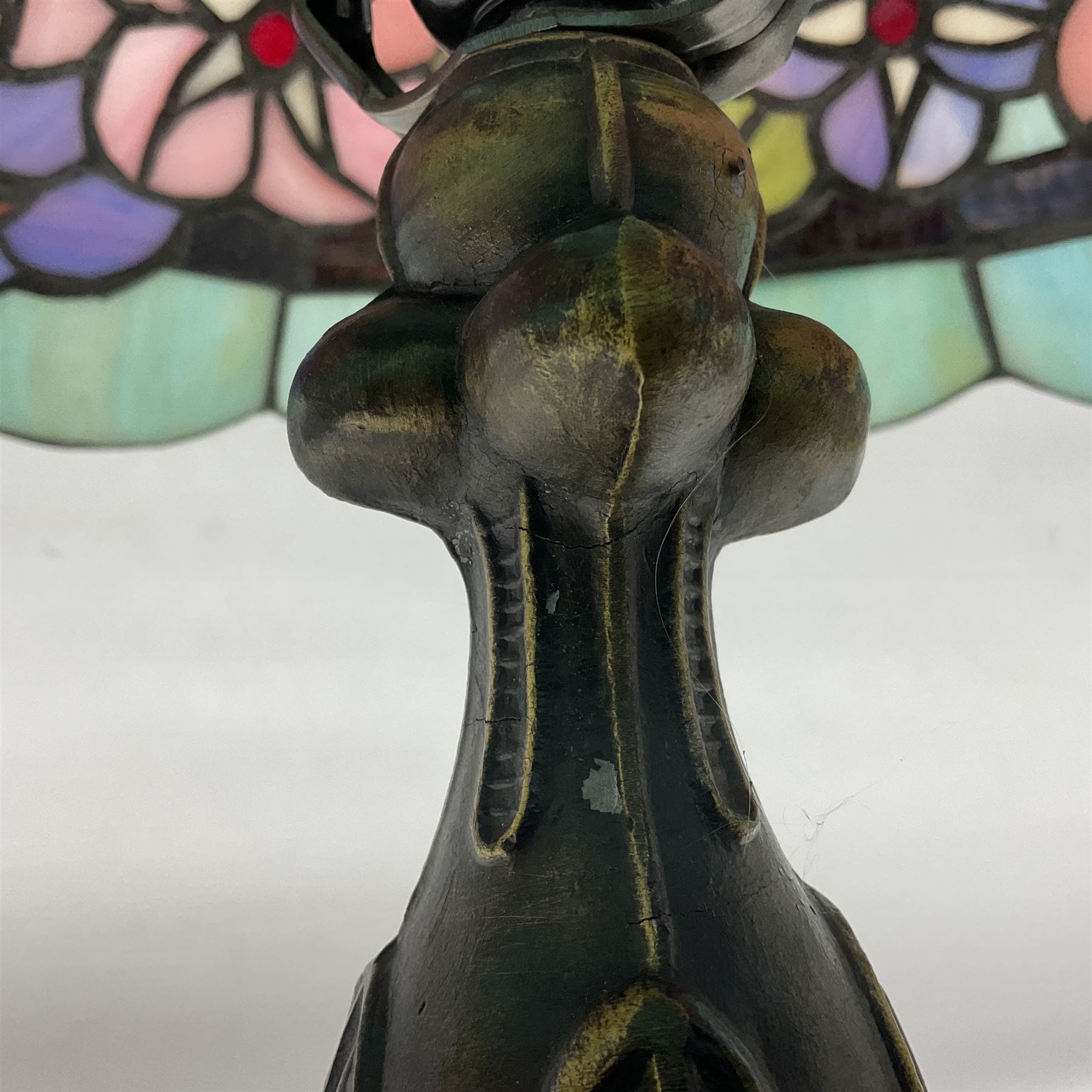 Tiffany style lamp, H52cm