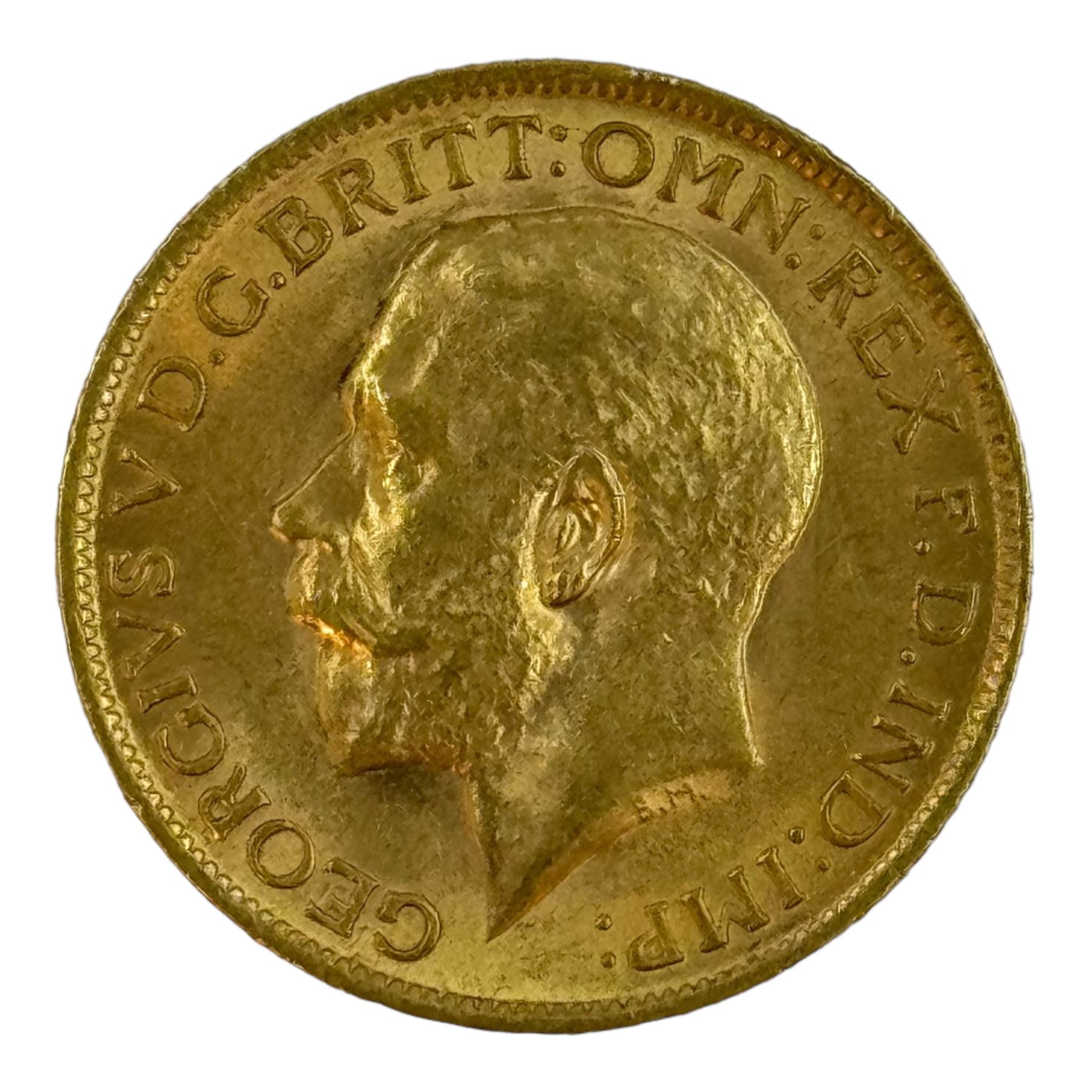 King George V 1914 gold full sovereign coin