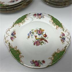 Paragon Rockingham pattern part tea and dinner service including eight cup and saucers of various sizes, eight dessert plates, eight dinner plates, etc (48)