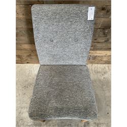 27 x chair upholstered in textured grey fabric, beech legs