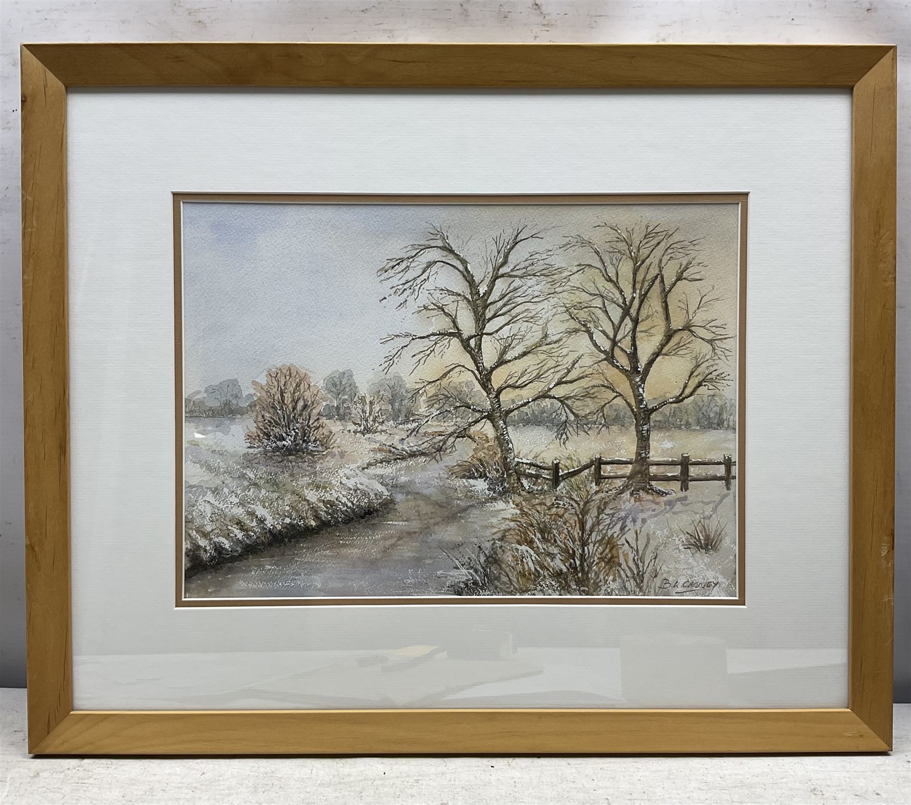 Blanche Carney (British 20th Century): Winter Scenes and 'The Cod Beck in Winter', set of three watercolours signed, variously titled and dated max 25cm x 35cm (3)