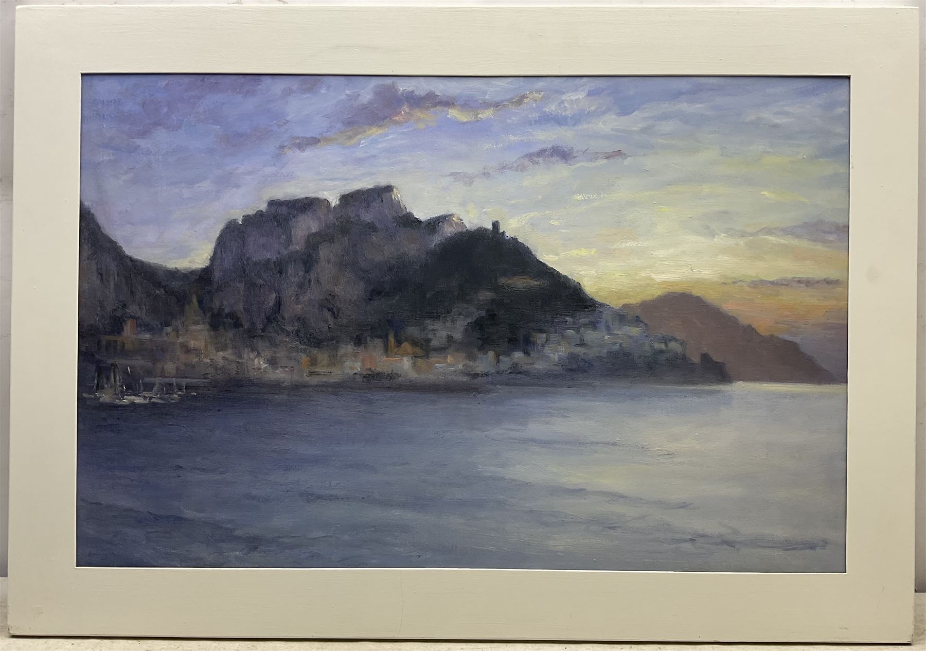 Neil Tyler (British 1945-): 'Amalfi Dawn', oil on canvas signed 55cm x 86cm