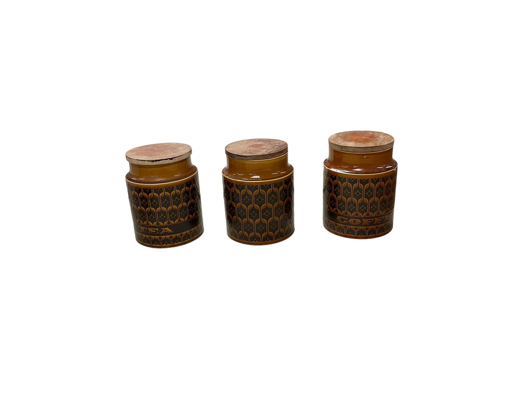 Three Hornsea Heirloom storage jars etc