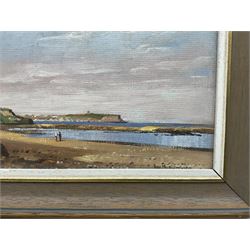 Don Micklethwaite (British 1936-): Scarborough from Cornelian Bay, oil on canvas board signed, titled verso 14cm x 19cm 