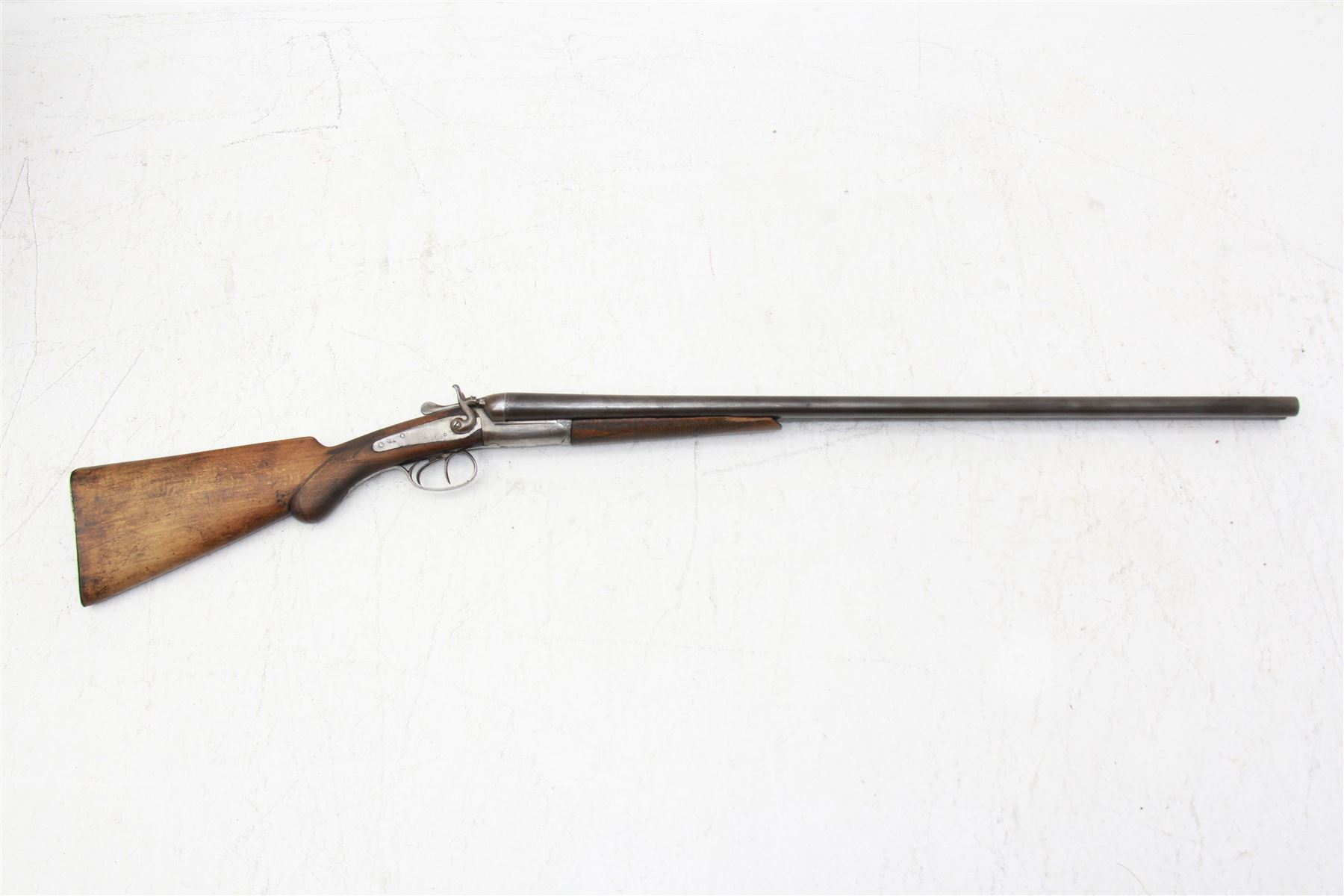 SHOTGUN CERTIFICATE REQUIRED - Belgian folding double barrel hammer shotgun with 76cm(30