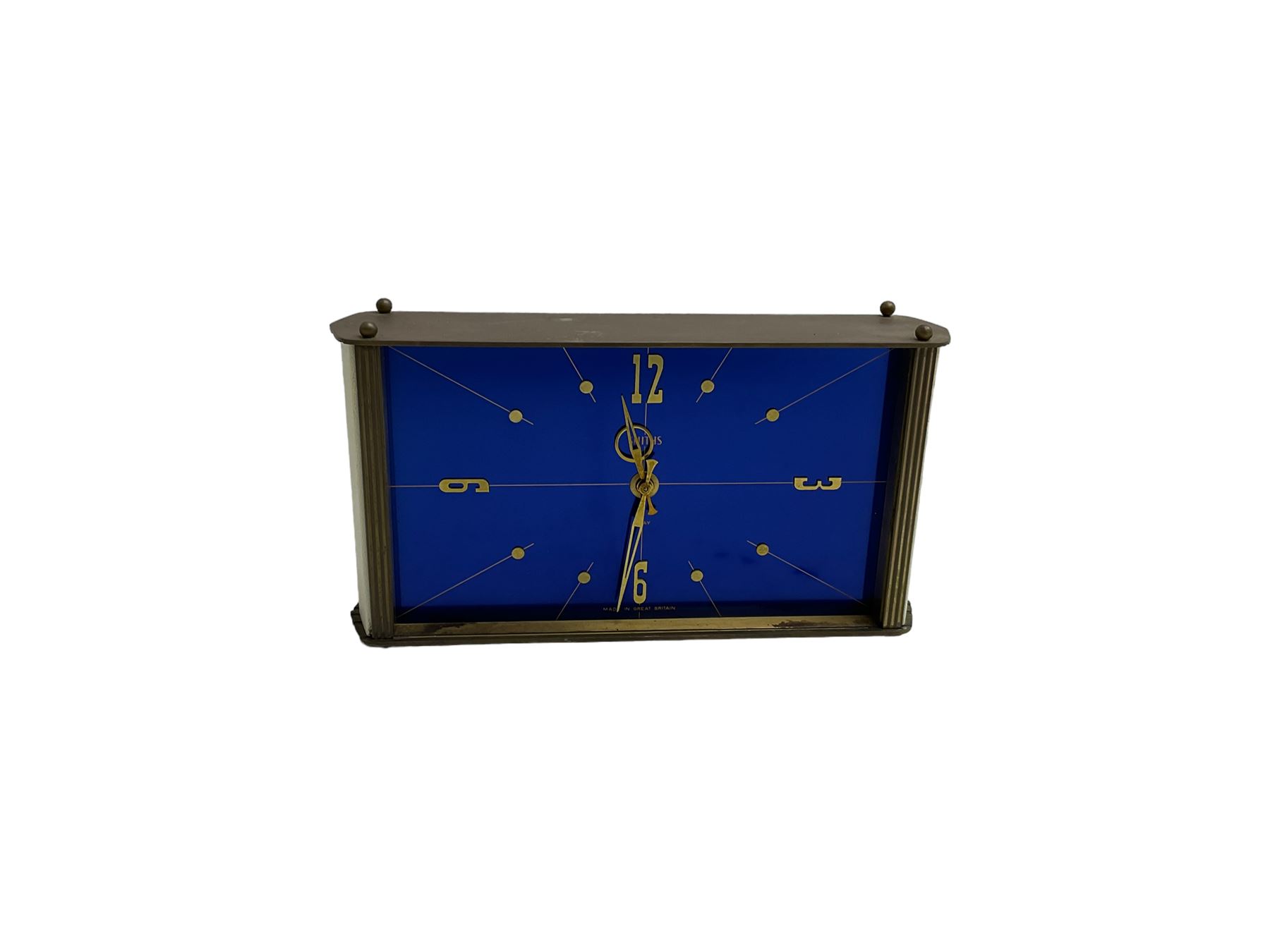 Victorian slate mantle clock with a timepiece movement and a 20th century spring driven mantle clock.