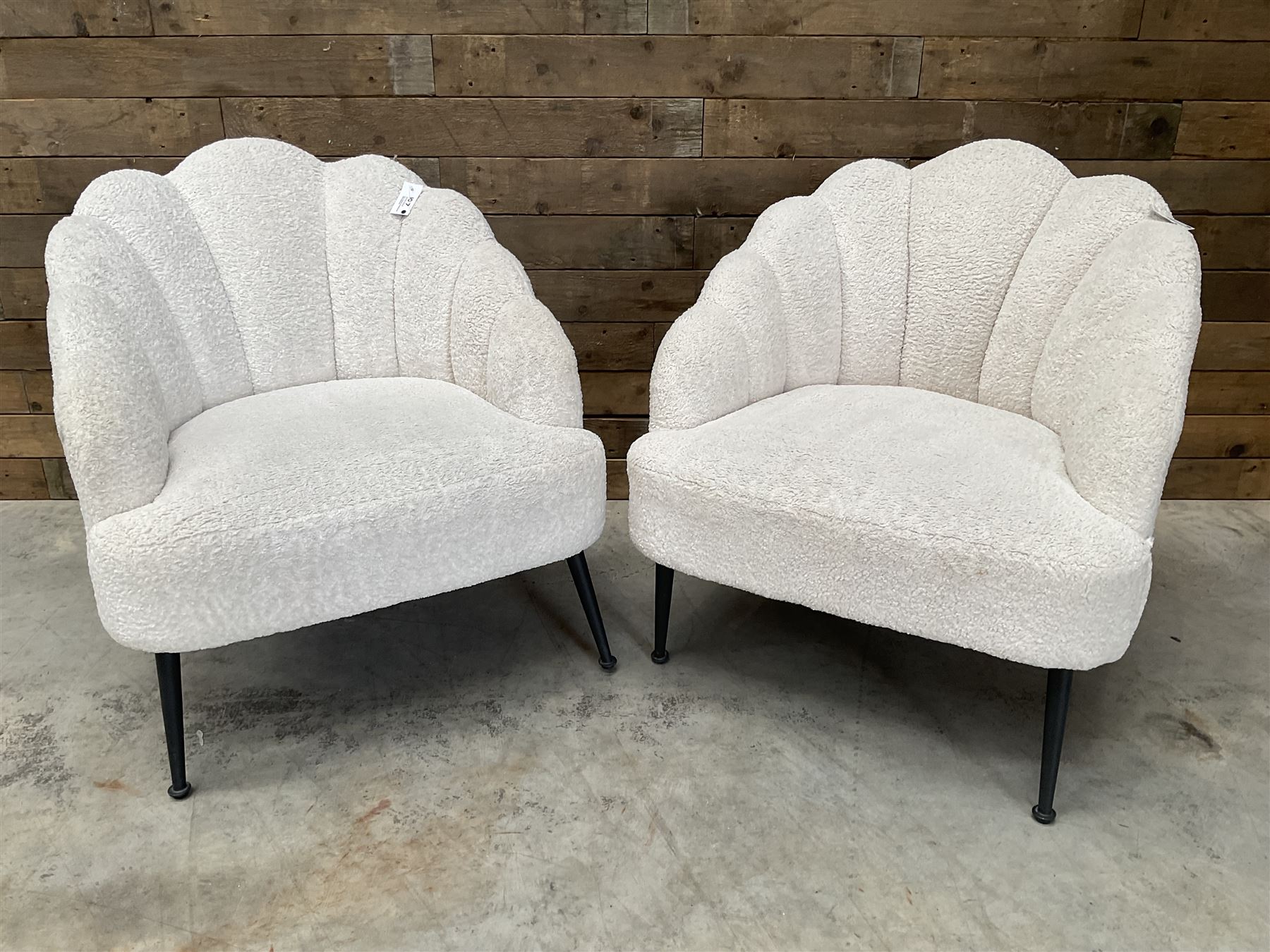 2 x Cloud armchairs, upholstered in beige fabric