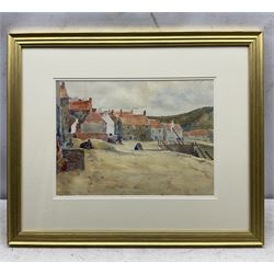 Albert George Stevens (Staithes Group 1863-1925): On Staithes Quayside, watercolour signed 27cm x 37cm