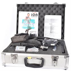 Canon Ion Still Video Camera RC-260, serial no. 10034061, in silver flight case with accessories 