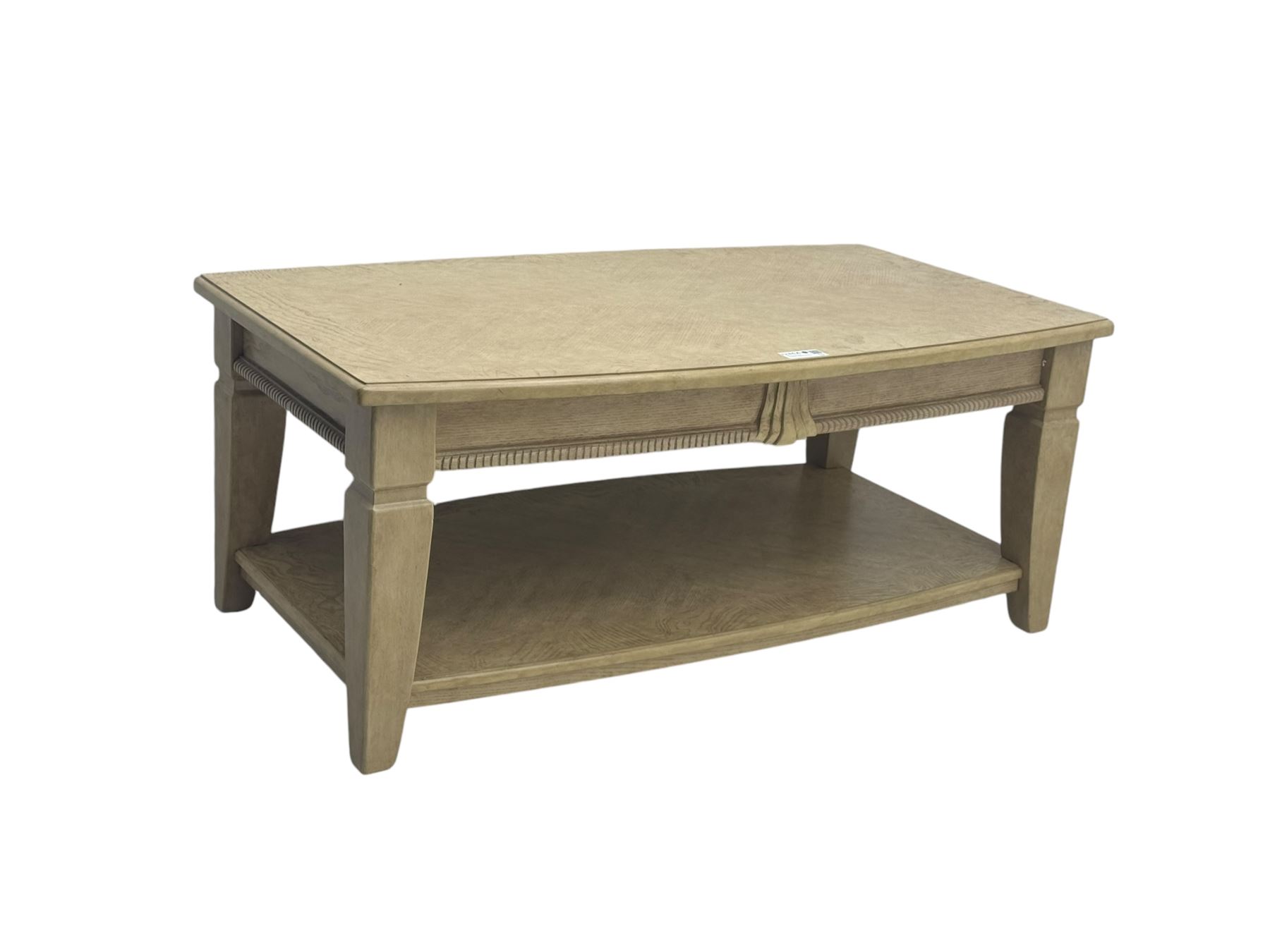 Brunswick - washed oak finish two-tier coffee table