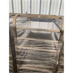 Stainless steel commercial tray rack trolley, 18 racks complete with 18 aluminium trays, tray size 66cm x 46 cm - THIS LOT IS TO BE COLLECTED BY APPOINTMENT FROM DUGGLEBY STORAGE, GREAT HILL, EASTFIELD, SCARBOROUGH, YO11 3TX