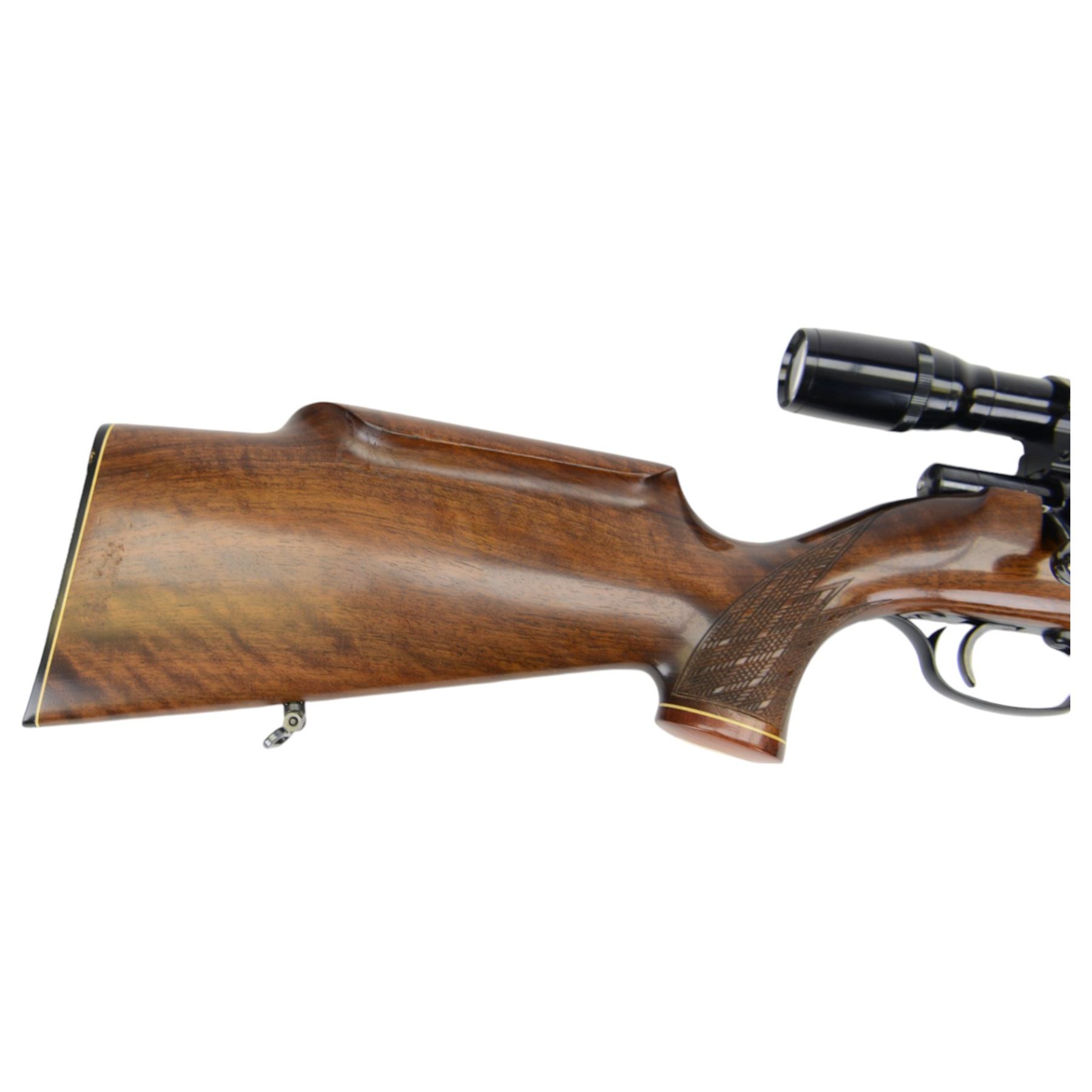 SECTION 1 FIREARMS CERTIFICATE REQUIRED - Anschutz .22lr 1422 bolt action rifle, with 58cm smooth barrel, chequered pistol grip stock, fitted with Nikko Stirling Silver Crown 4 x 40 scope, overall L110cm, serial no.12567625