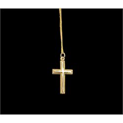 9ct gold cross pendant necklace