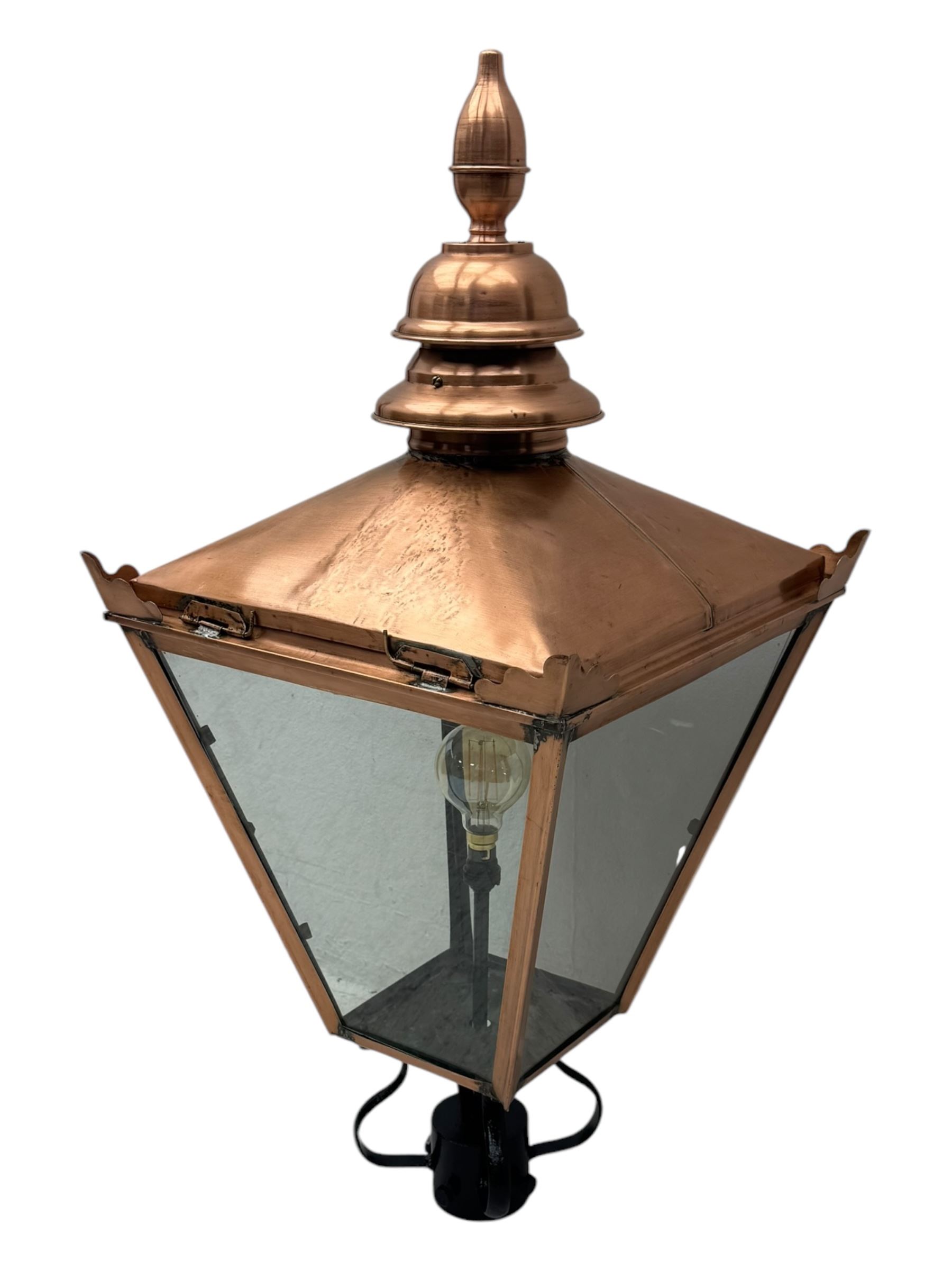 Copper and wrought metal lantern top