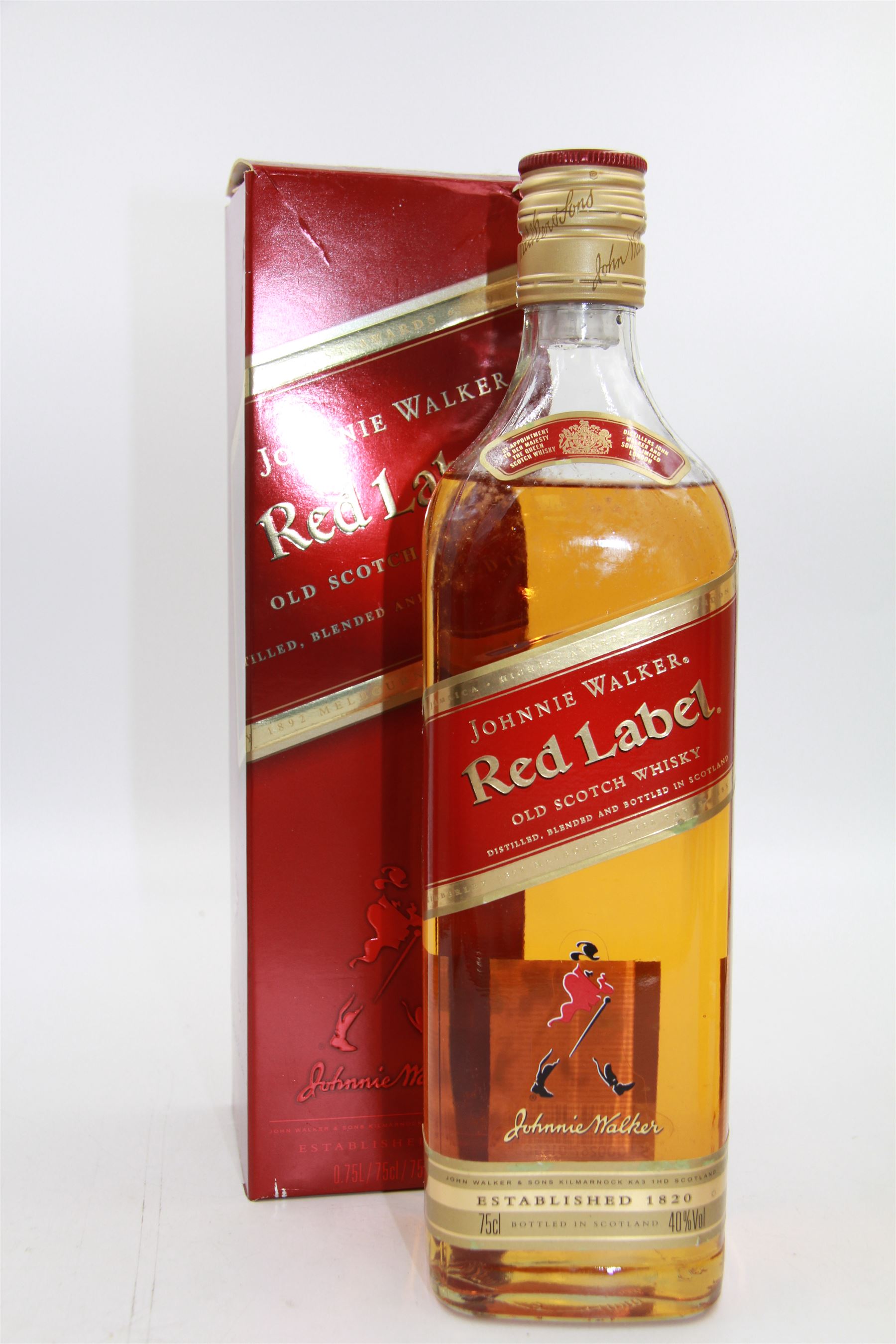 The Famous Grouse, Islay cask finished blended Scotch whisky 70cl 40%, Johnnie Walker, Black Label extra special blended Scotch whisky, 1L 43% and Johnnie Walker Red Label 75cl 40% (3) 