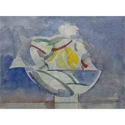 Humphrey Jennings (British 1907-1950): 'Compote' still life, watercolour signed and titled verso 23cm x 30cm 