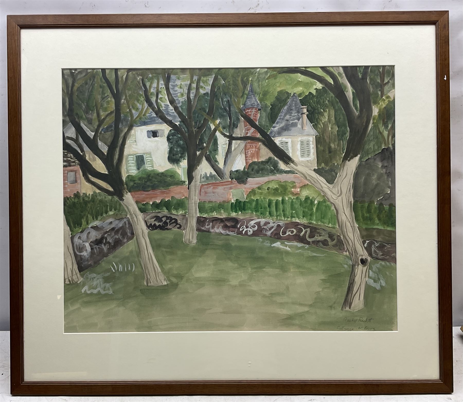 Rachel Reckitt (British 1908-1995): 'Near Brive' Southern France, watercolour and pencil signed and titled 49cm x 62cm