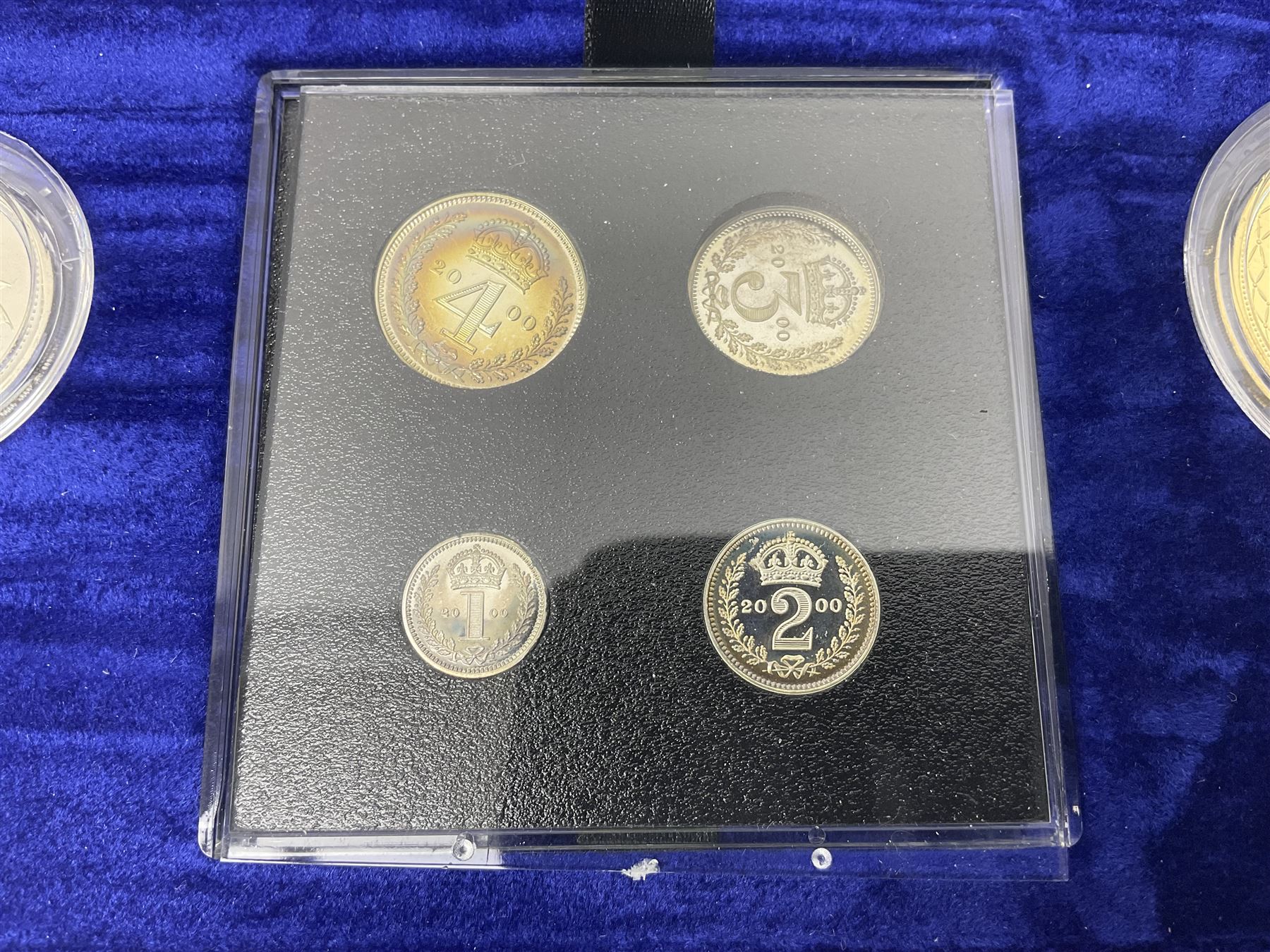 The Royal Mint United Kingdom 2000 silver proof Millennium coin collection, including Maundy coins, number 6384, cased with certificate 