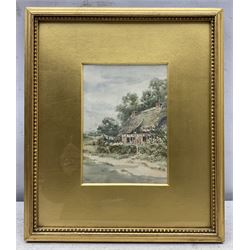 MHA (British early 20th century): Cottages, set five watercolours variously signed with initials in matching frames 12cm x 18cm (5)