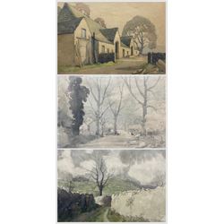 David R Anderson (British 1884-1976): 'First Light' 'Thorpe' and 'North Yorkshire Farmstea...