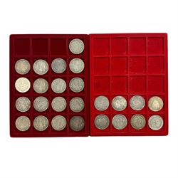 Twenty-five silver halfcrown coins, dated Queen Victoria 1887, two 1889, 1890, 1894, 1896, 1899, 1901, King Edward VII 1902, 1904, 1906, two 1907, 1908, 1909, 1910, King George V 1913, 1914, two 1915, 1916, 1917, two 1918 and 1919