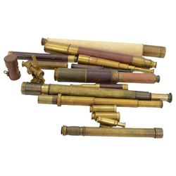 Collection of telescopes, including Negretti & Zambra The Yachting telescope and examples ...