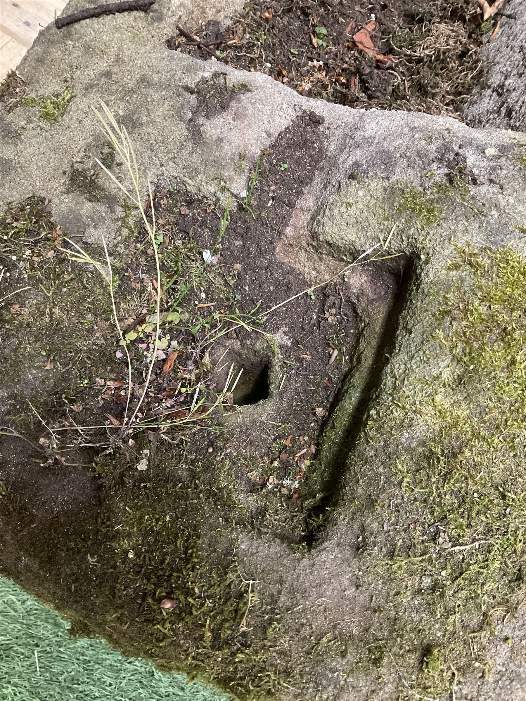 19th century rectangular stone trough, with small division - THIS LOT IS TO BE COLLECTED BY APPOINTMENT FROM DUGGLEBY STORAGE, GREAT HILL, EASTFIELD, SCARBOROUGH, YO11 3TX